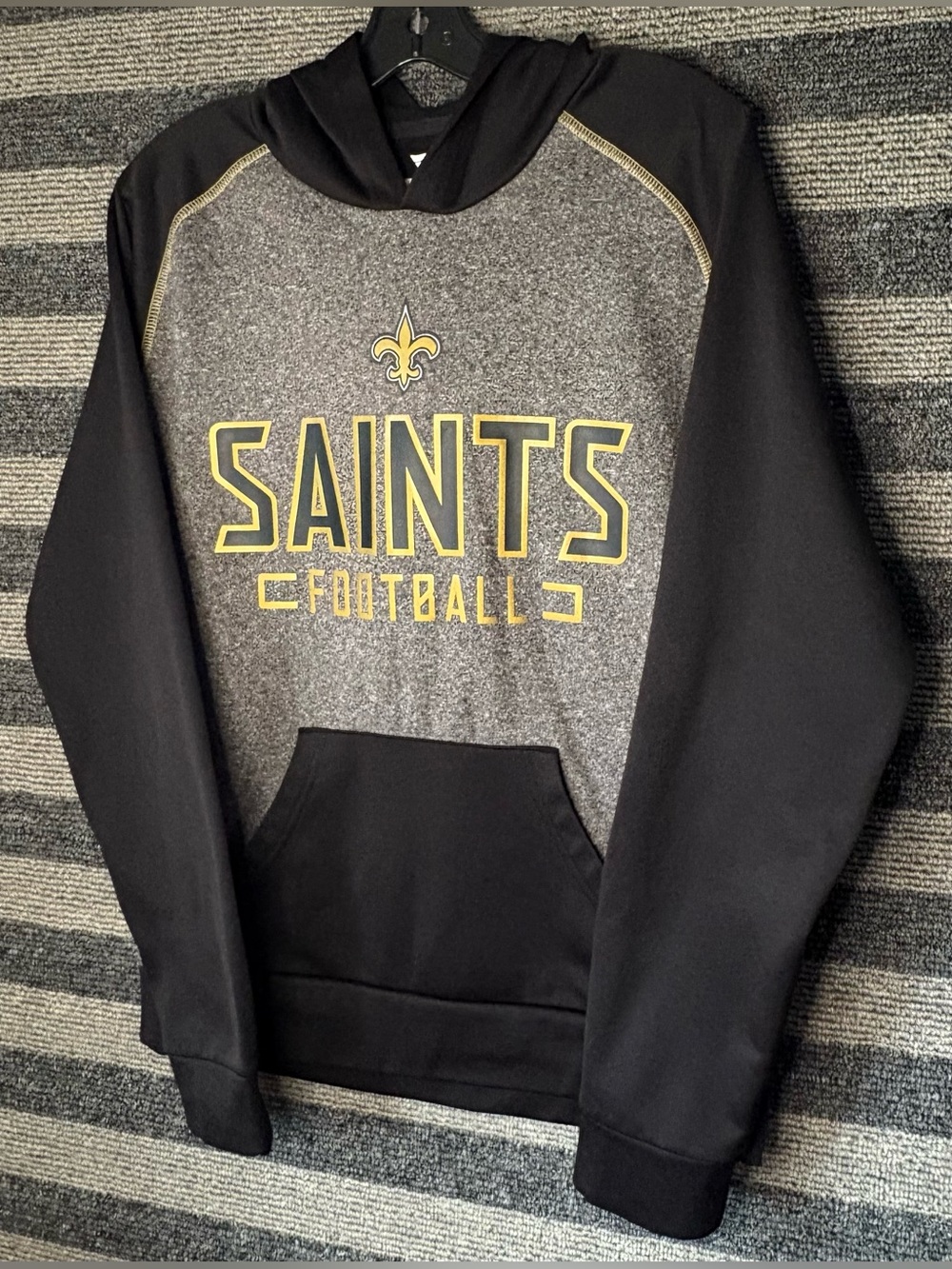 Fanatics New Orleans Saints Pullover Performance Black Hoodie Sweatshirt Medium